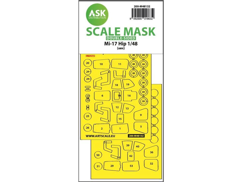 ASK 200-M48132 Mil Mi-17Hip double-sided express mask for AMK