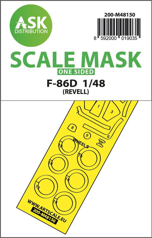 ASK 200-M48150 F-86D one-sided express fit mask for Revell