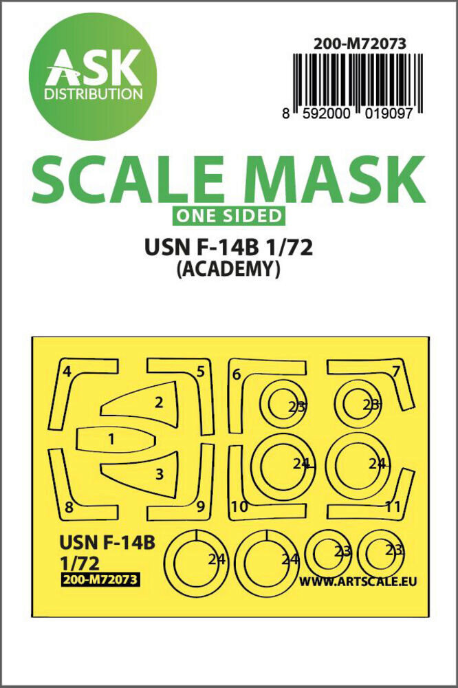 ASK 200-M72073 F-14B one-sided express fit mask for Academy