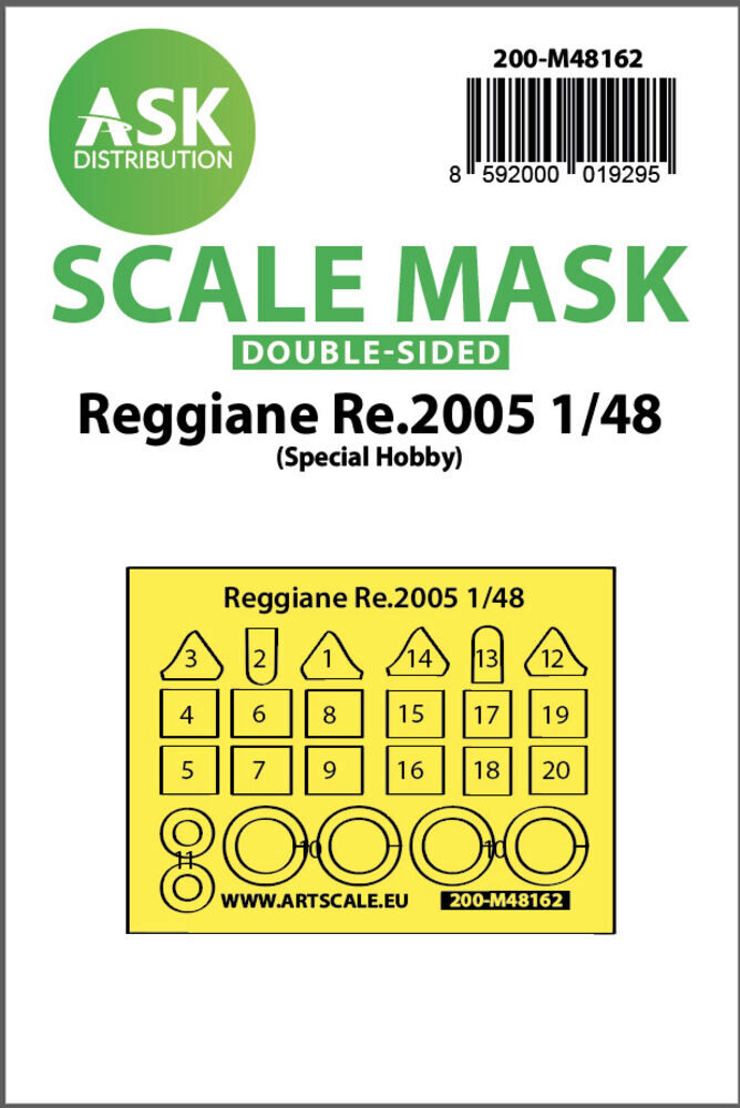 ASK 200-M48162 Reggiane Re.2005  double-sided fit express mask for Special Hobby