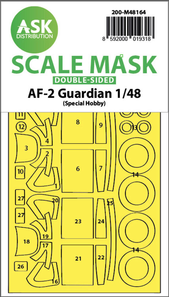 ASK 200-M48164 AF-2 Guardian double-sided fit express mask for Special Hobby