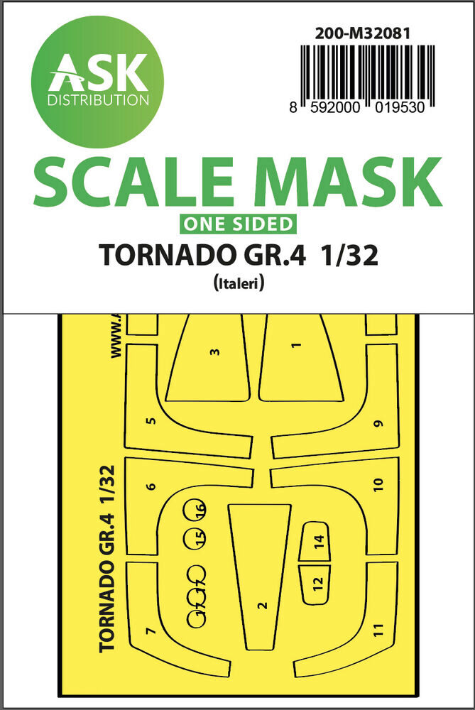ASK 200-M32081 Tornado GR.4 one-sided express fit mask for Italeri