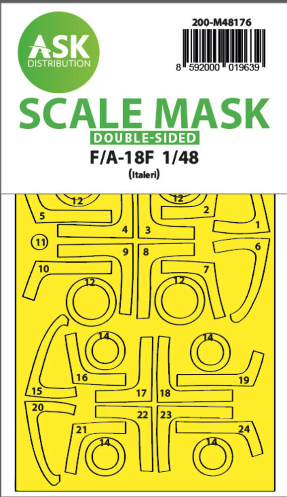 ASK 200-M48176 F/A-18F double-sided express fit mask for Italeri
