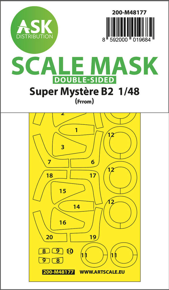 ASK 200-M48177 Super Mystére B2 double-sided express fit mask for Special Hobby