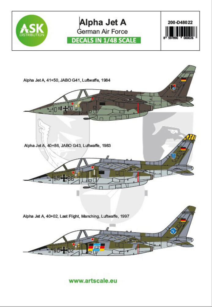ASK 200-D48022 Alpha Jet A Germain Air Force - Bundeswehr