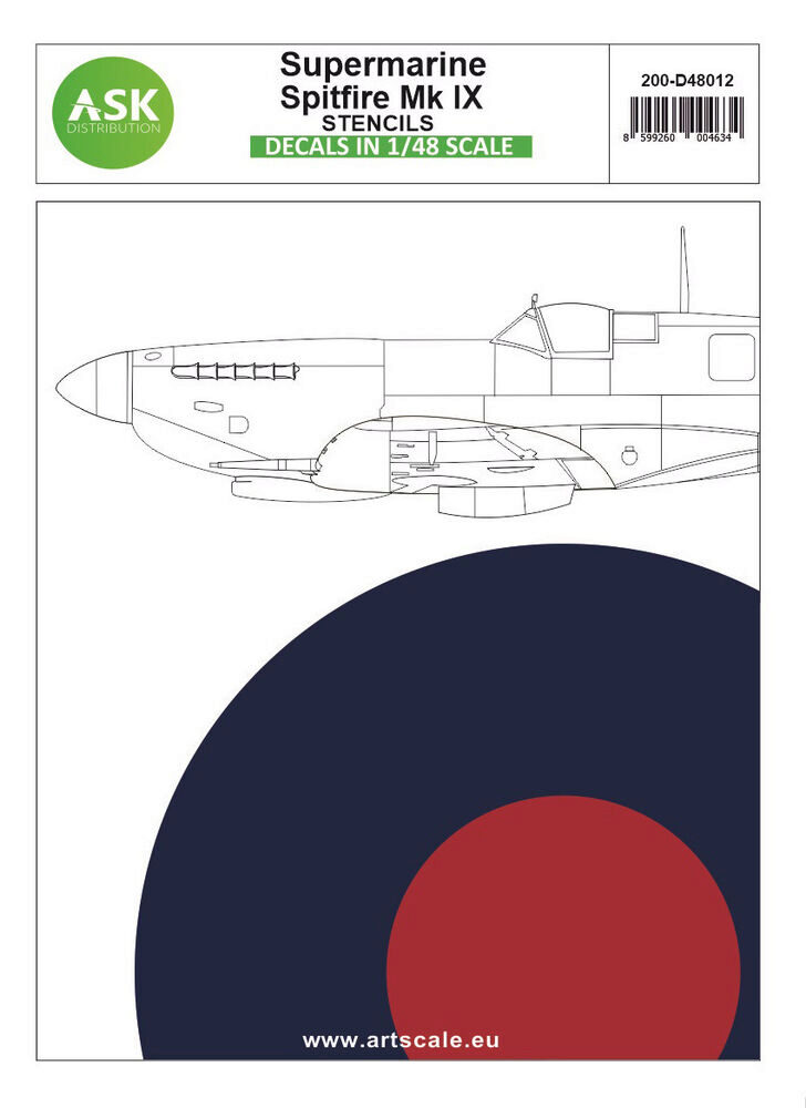 ASK 200-D48012 Spitfire Mk.IX - stencils