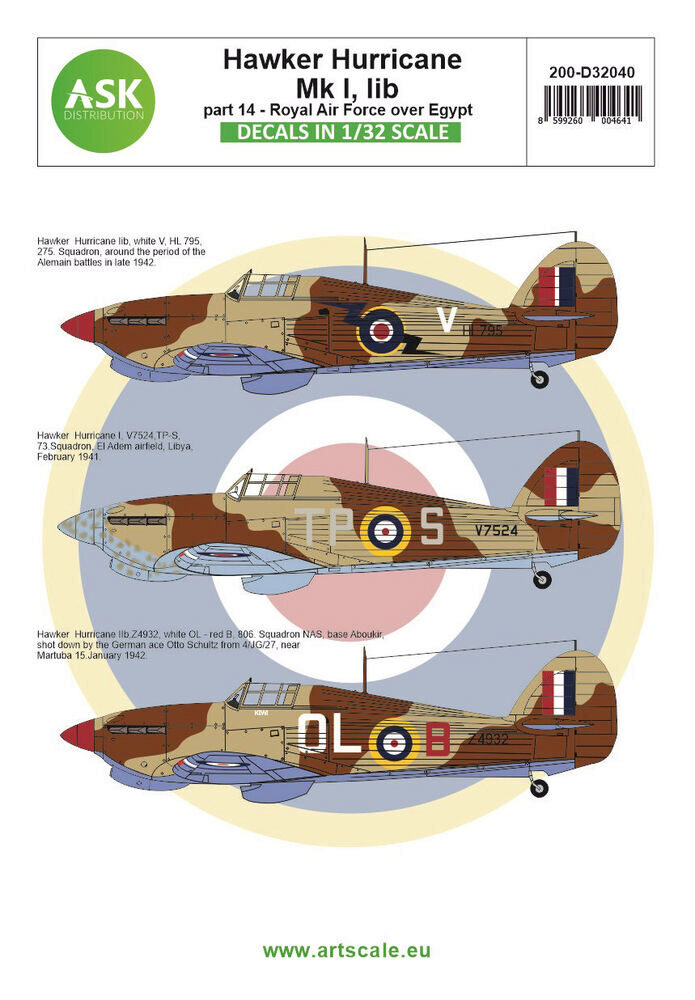 ASK 200-D32040 Hawker Hurricane Mk.I, IIb part 14 - Royal Air Force over Egypt