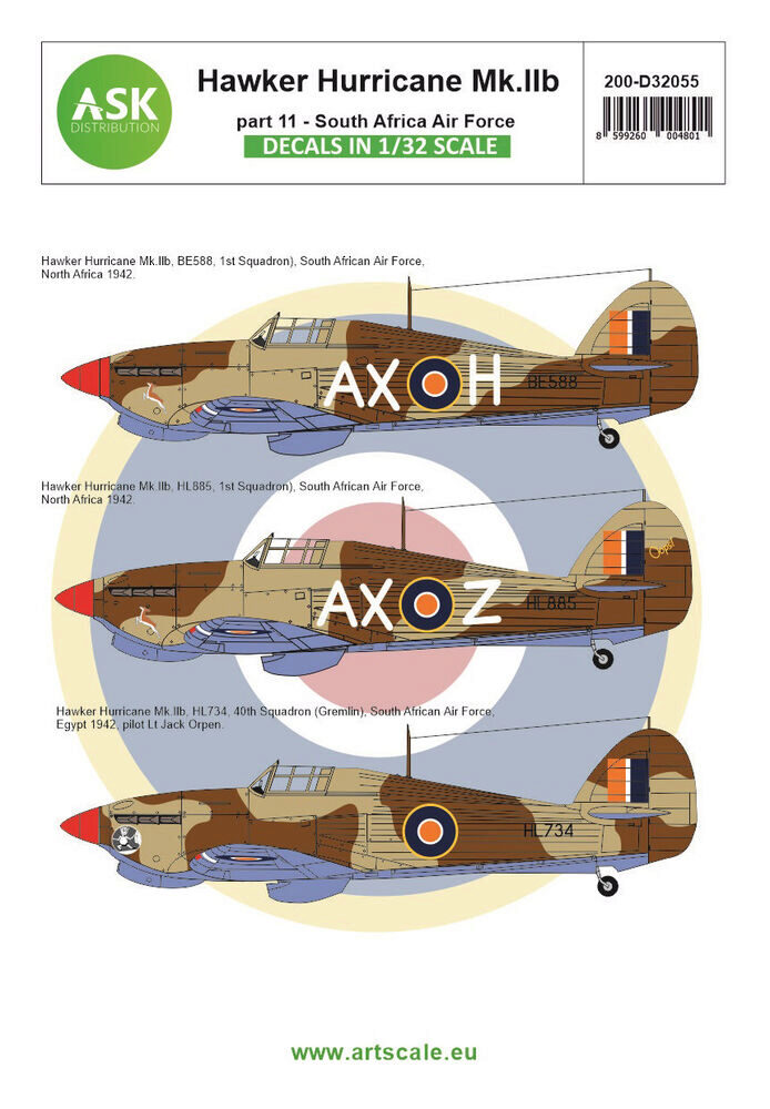 ASK 200-D32055 Hawker Hurricane Mk.IIB part 11 - South African Air Force