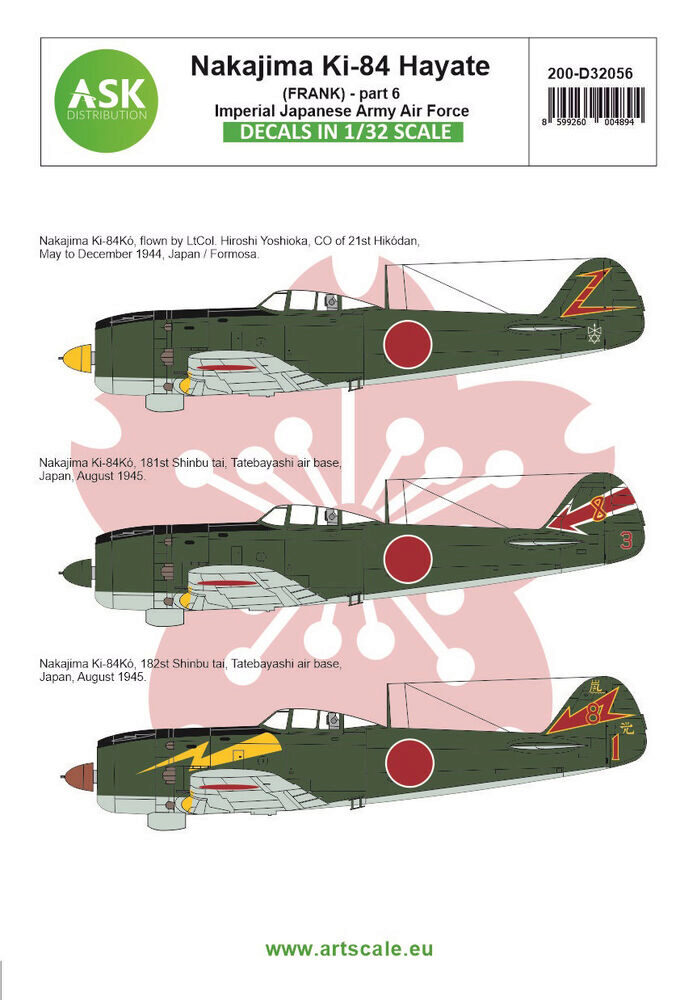 ASK 200-D32056 Nakajima Ki-84 Hayate (Frank) part 6 - Imperial Japanese Army Air Force