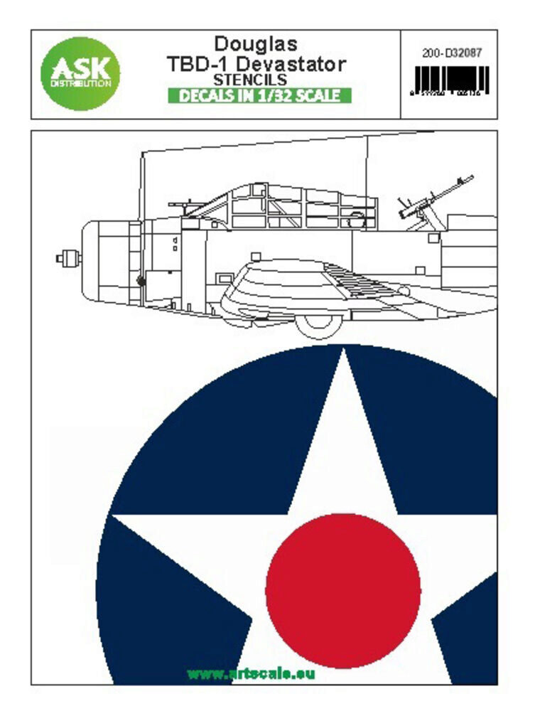 ASK 200-D32087 Douglas TBD-1 Devastator - STENCILS