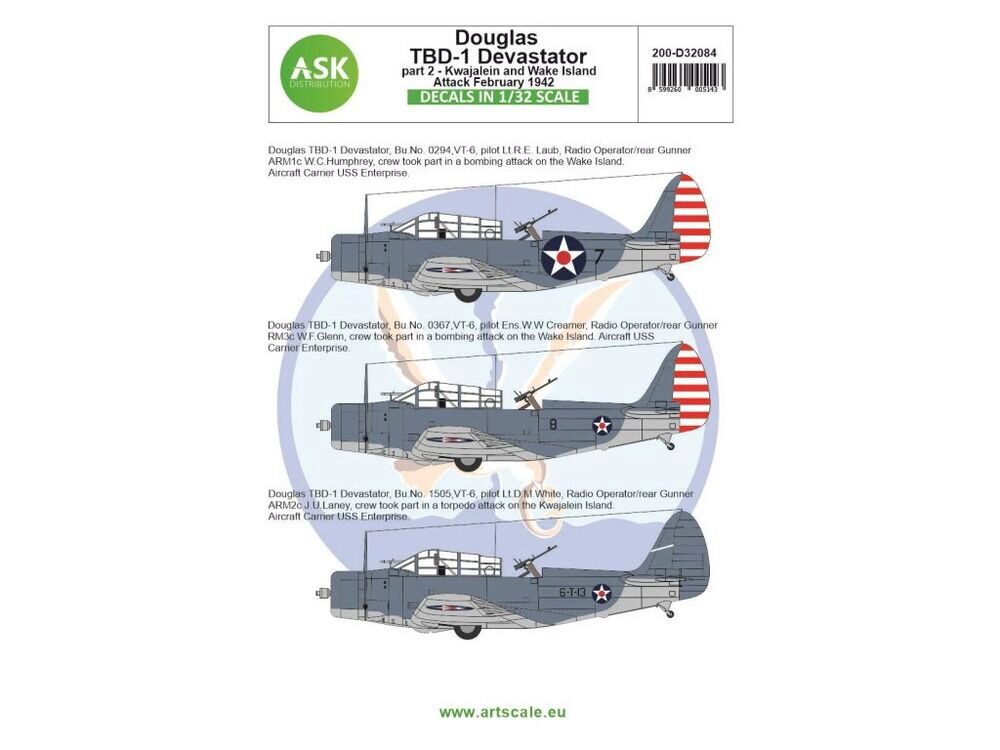 ASK 200-D32084 Douglas TBD-1 Devastator part 2 - Kwajalein and Wake Island Attack, February 1942
