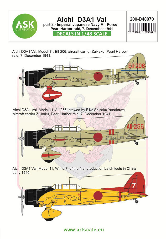 ASK 200-D48070 Aichi D3A1 Val part 2 - Pearl harbor raid, 7. December 1941