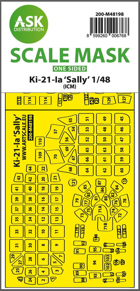 ASK 200-M48198 Ki-21-Ia Sally one-sided express fit mask for ICM