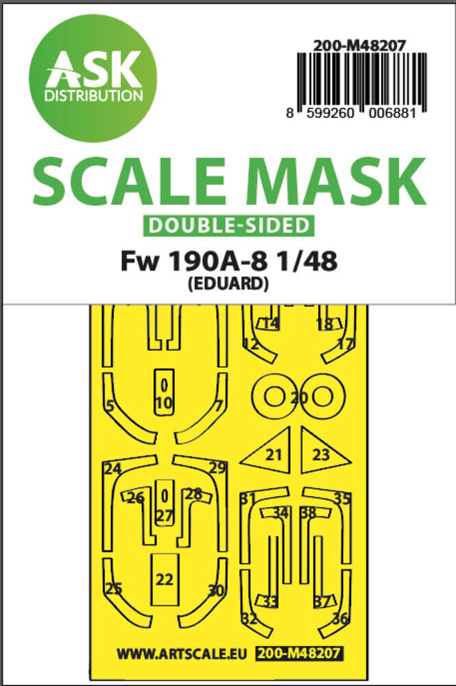 ASK 200-M48207 Fw 190A-8 double-sided express fit mask for Eduard