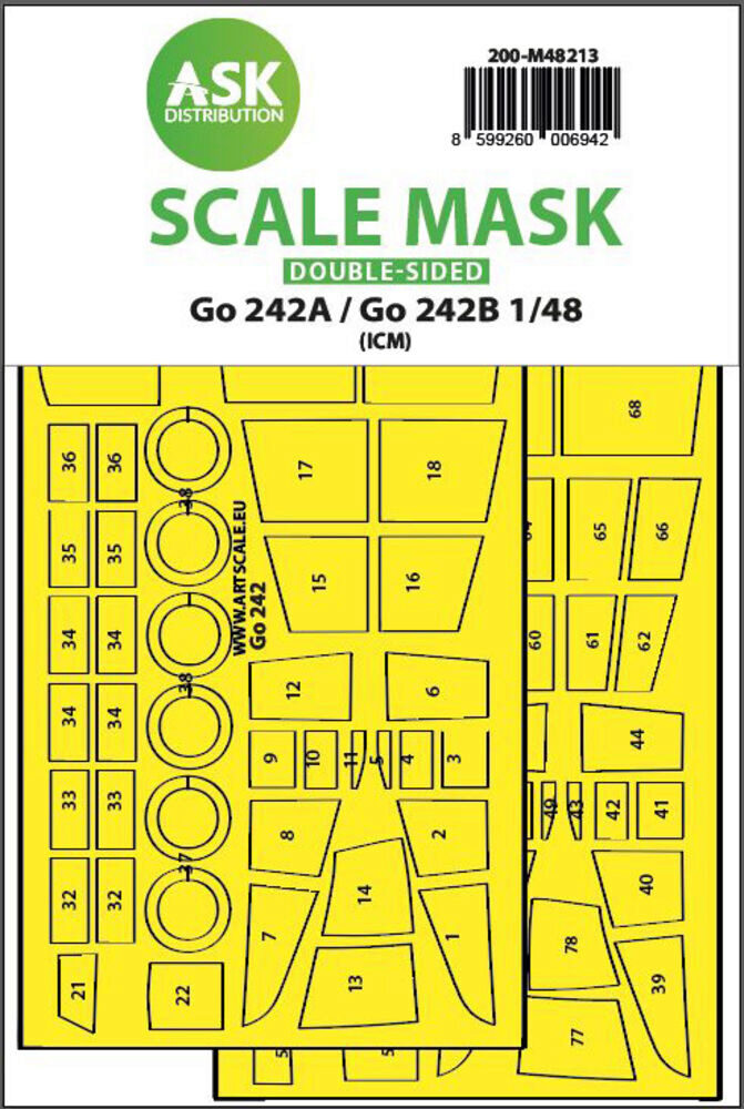 ASK 200-M48213 Gotha Go 242A / Go 242B double-sided express fit mask for ICM