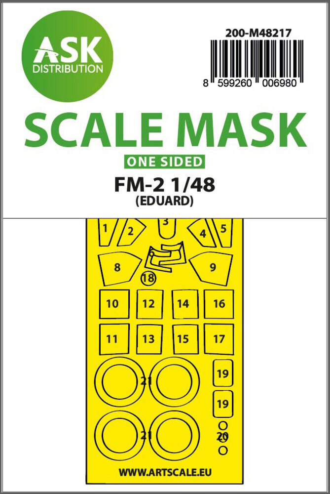 ASK 200-M48217 FM-2 one-sided express fit mask for Eduard