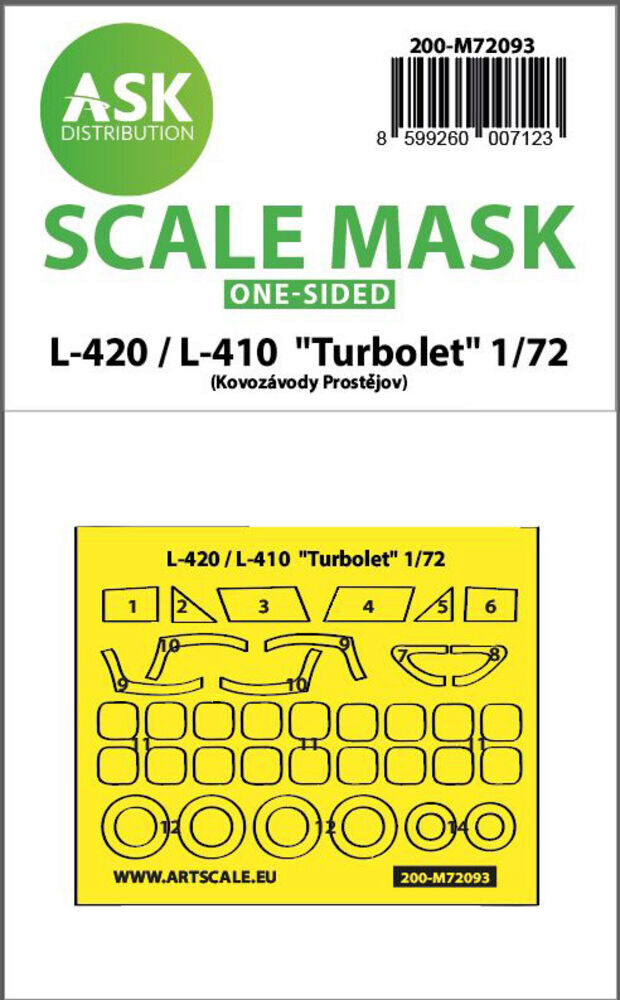 ASK 200-M72093 L-410 / L-420 Turbolet one-sided express fit mask for KP Models