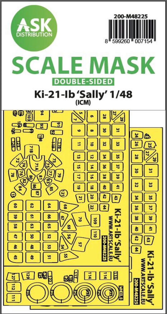 ASK 200-M48225 Ki-21-Ib Sally double-sided express fit mask for ICM