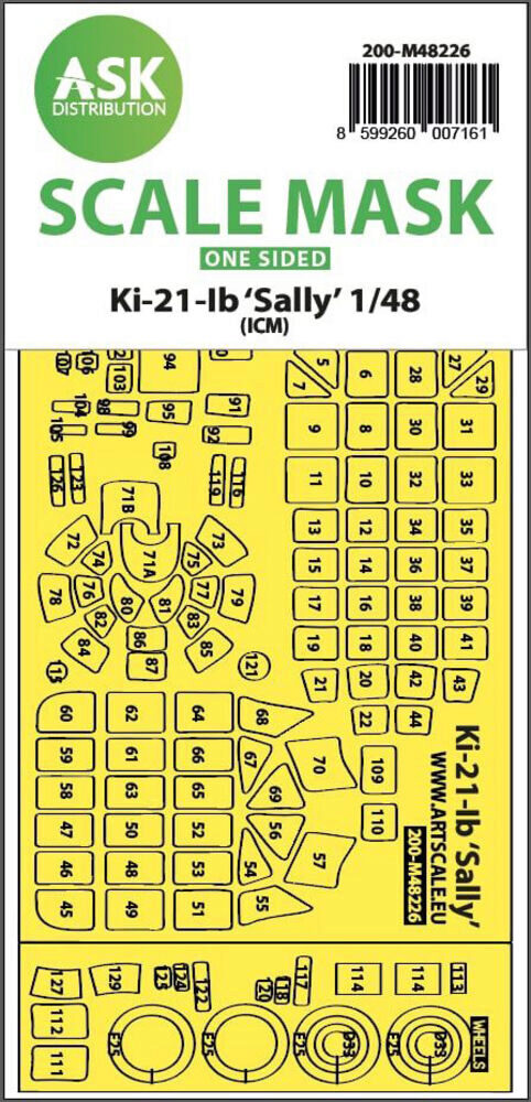ASK 200-M48226 Ki-21-Ib Sally one-sided express fit mask for ICM