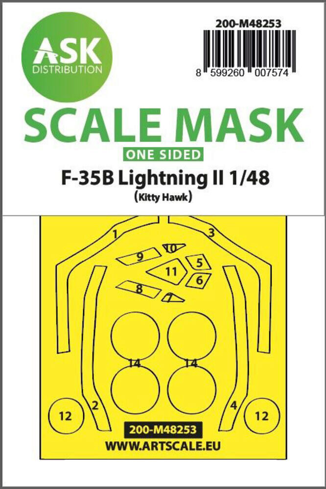 ASK 200-M48253 F-35B Lightning II one-sided express fit mask for Kitty Hawk