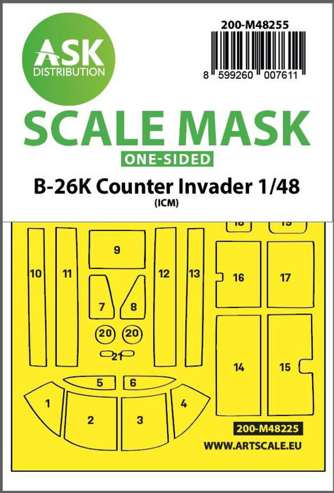 ASK 200-M48255 B-26K Counter Invader one-sided express fit mask for ICM