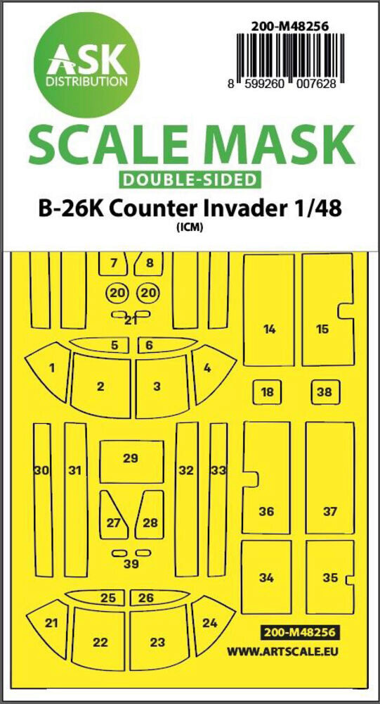 ASK 200-M48256 B-26K Counter Invader double-sided express fit mask for ICM