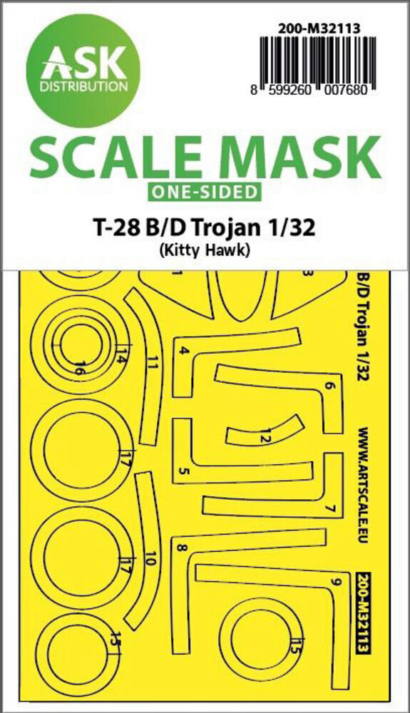 ASK 200-M32113 28-B/D Trojan one-sided express fit mask for Kitty Hawk