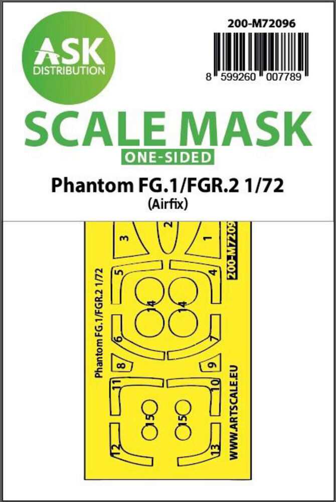 ASK 200-M72096 Phantom FG.1/FGR.2 one-sided fit express mask for Airfix