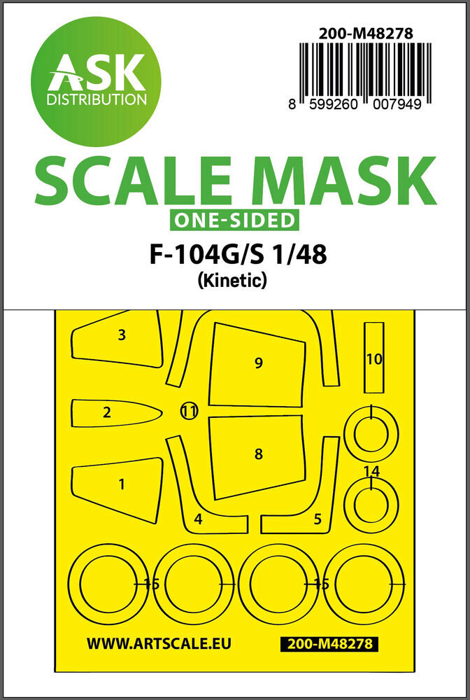 ASK 200-M48278 F-104G/S one-sided express fit mask for Kinetic