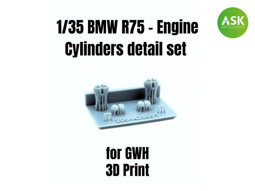 ASK 200-A35003 BMW R75 - Engine Cylinders detail set for Great Wall Hobby