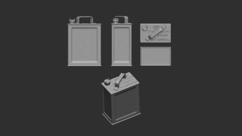 ASK 200-A72010 British 2 Gallon Petrol/Fuel Can WWII - 10 pc