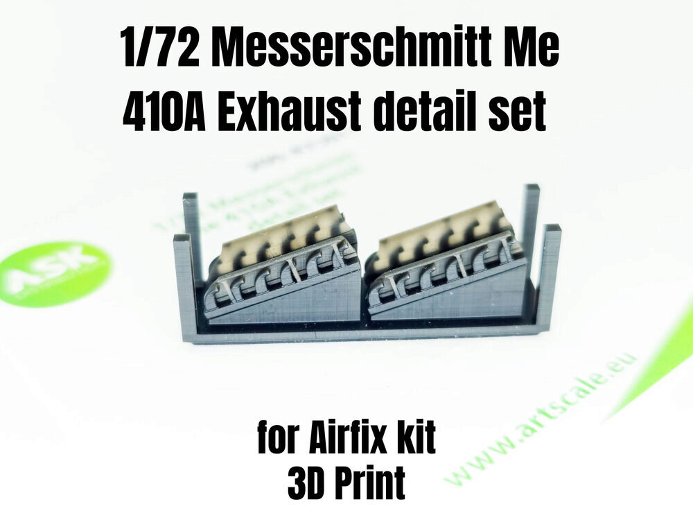 ASK 200-A72011 Messerschmitt Me 410A Exhaust detail set for Airfix
