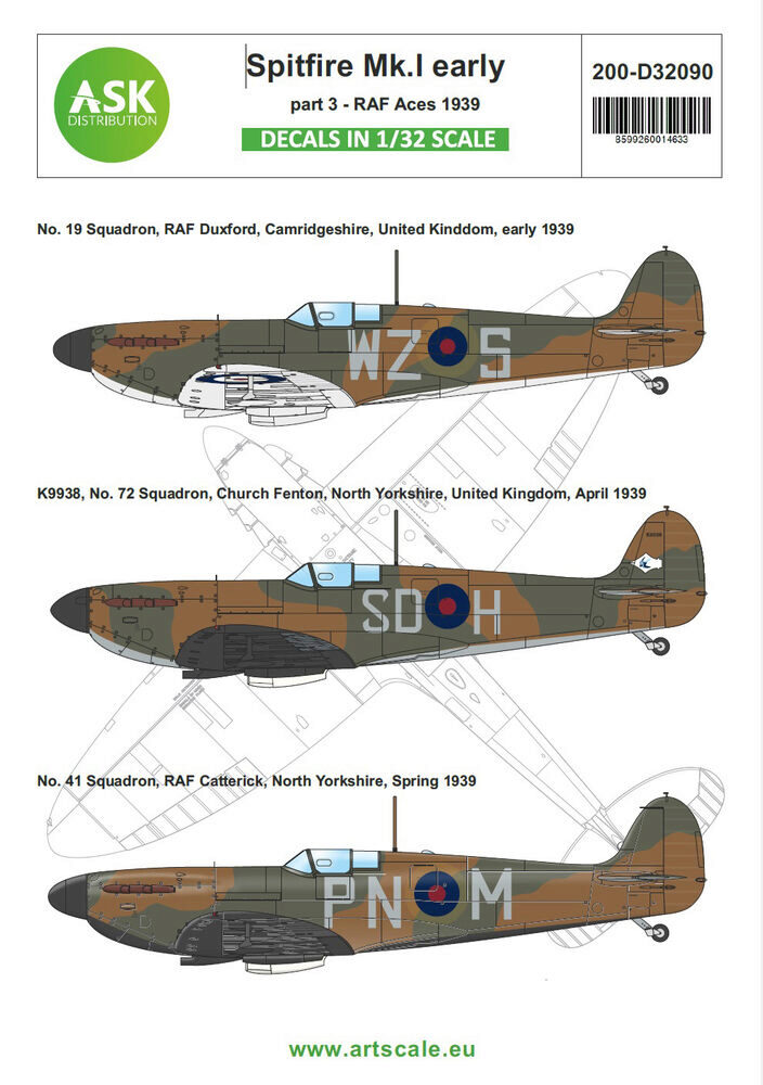 ASK 200-D32090 Spitfire Mk.I early part 3 - RAF 1939