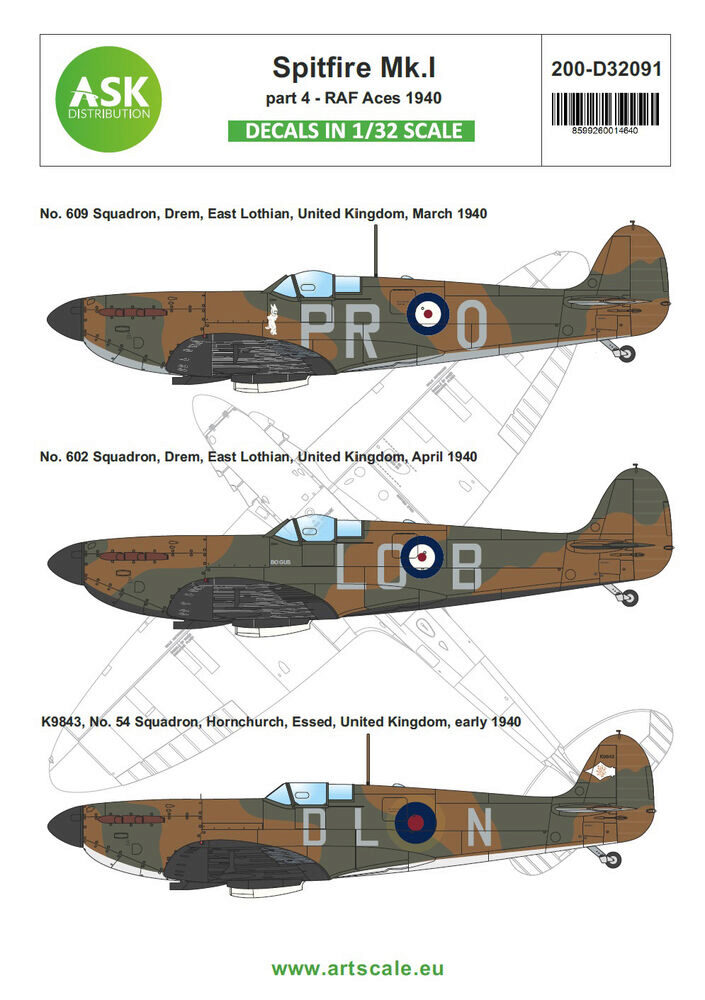 ASK 200-D32091 Spitfire Mk.I early part 4 - RAF Aces 1940
