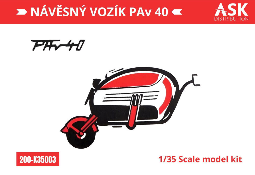 ASK 200-K35003 Náv?sný vozík PAv 40 (trailer) recommended for the Velorex kit