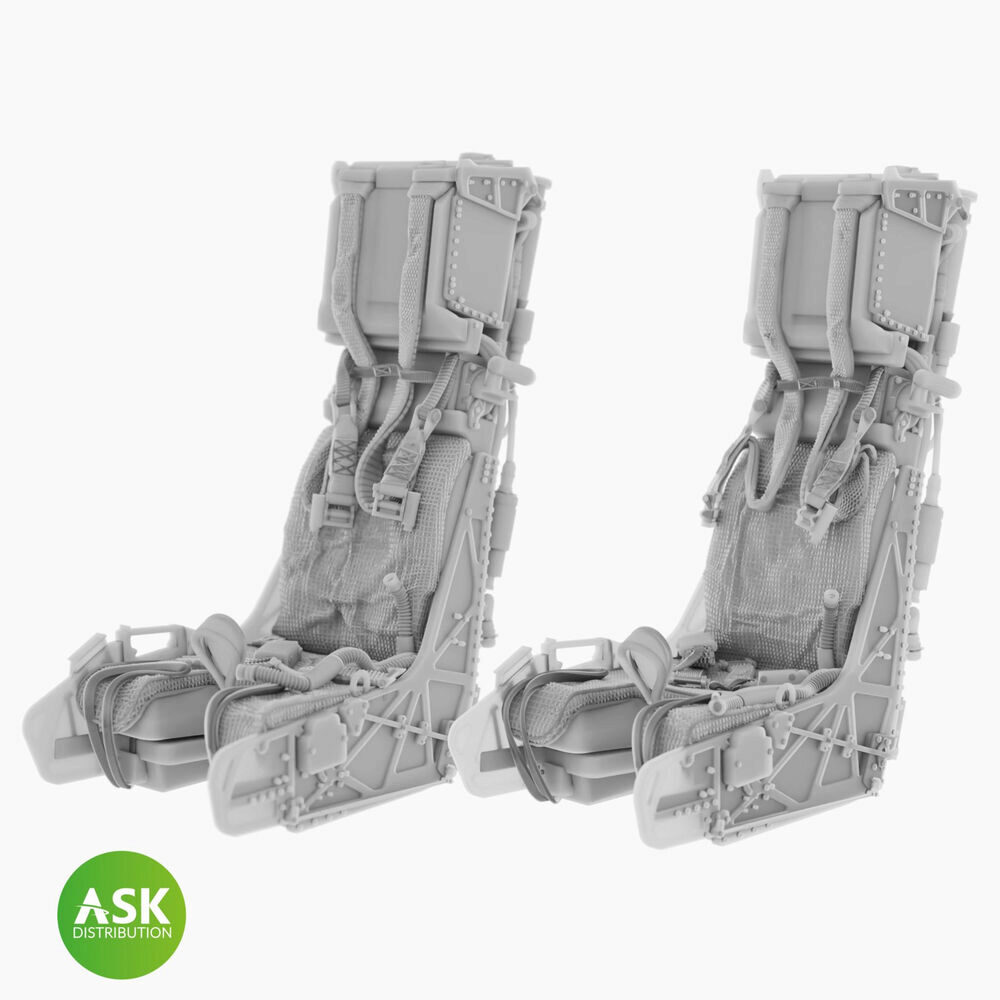 ASK 200-A48062 SJU-17 Ejection Seats for F/A-18F and EA-18G Growler - 2 pcs with seat belts for MENG