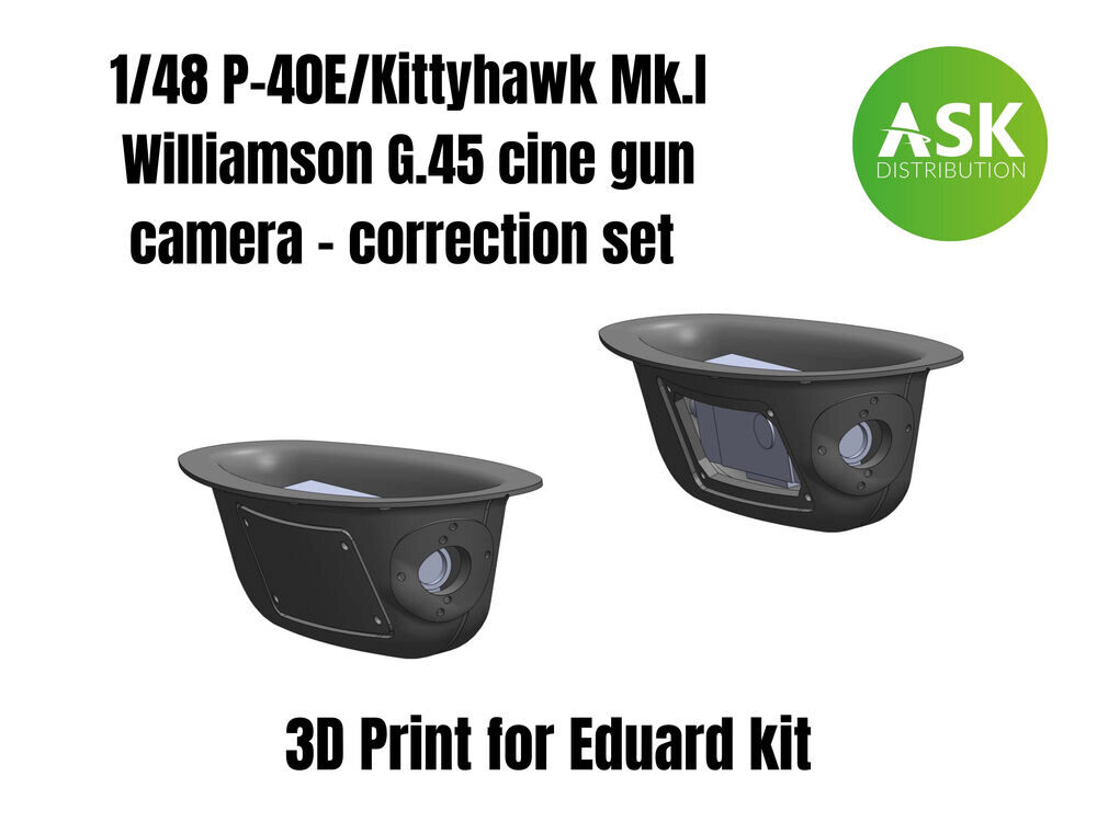 ASK 200-A48025 P-40E/Kittyhawk Mk.I  Williamson G.45 cine gun camera - correction set for Eduard