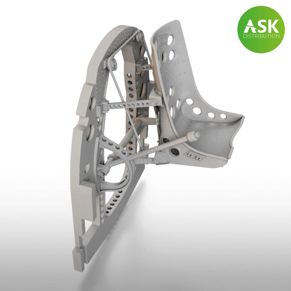 ASK 200-A32018 A6M Bulkhead with Seat in TOP position - 3D for Tamiya