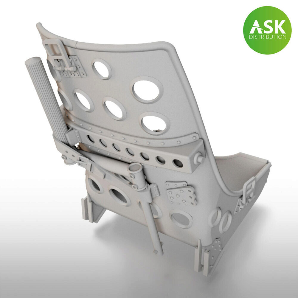 ASK 200-A32014 A6M Zero Seat early with strarting handle - 3D print