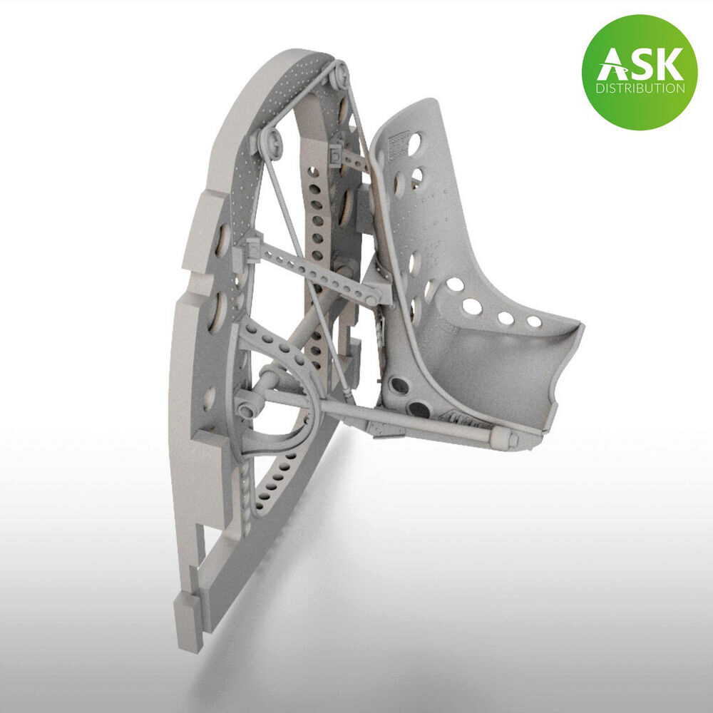 ASK 200-A32016 A6M Bulkhead with Seat in MIDDLE position - 3D for Tamiya