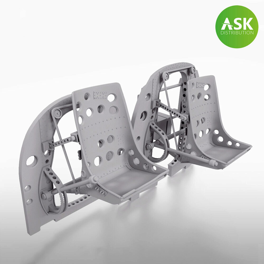 ASK 200-A48052 A6M2-K two Bulkheads with Seats set - ASK 3D Print for Eduard