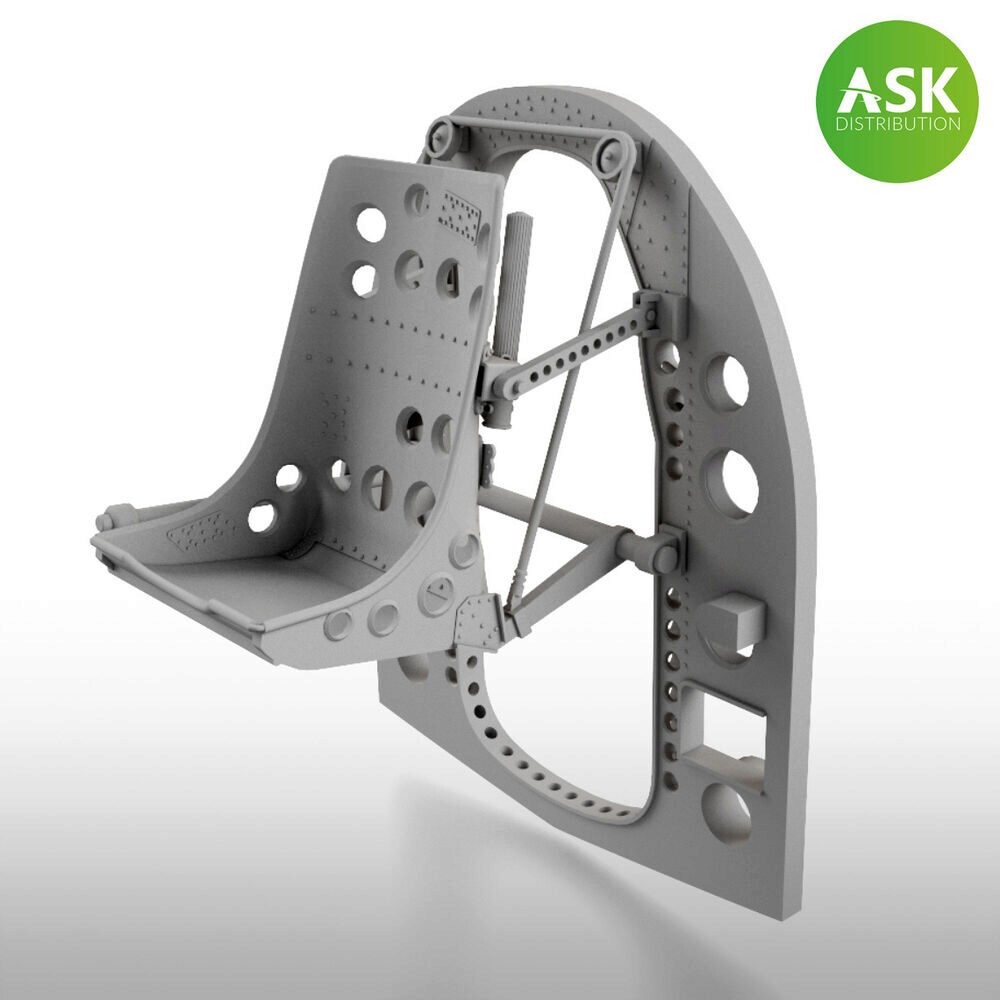 ASK 200-A48054 A6M Bulkhead with Seat in MIDDLE position - ASK 3D Print for Tamiya