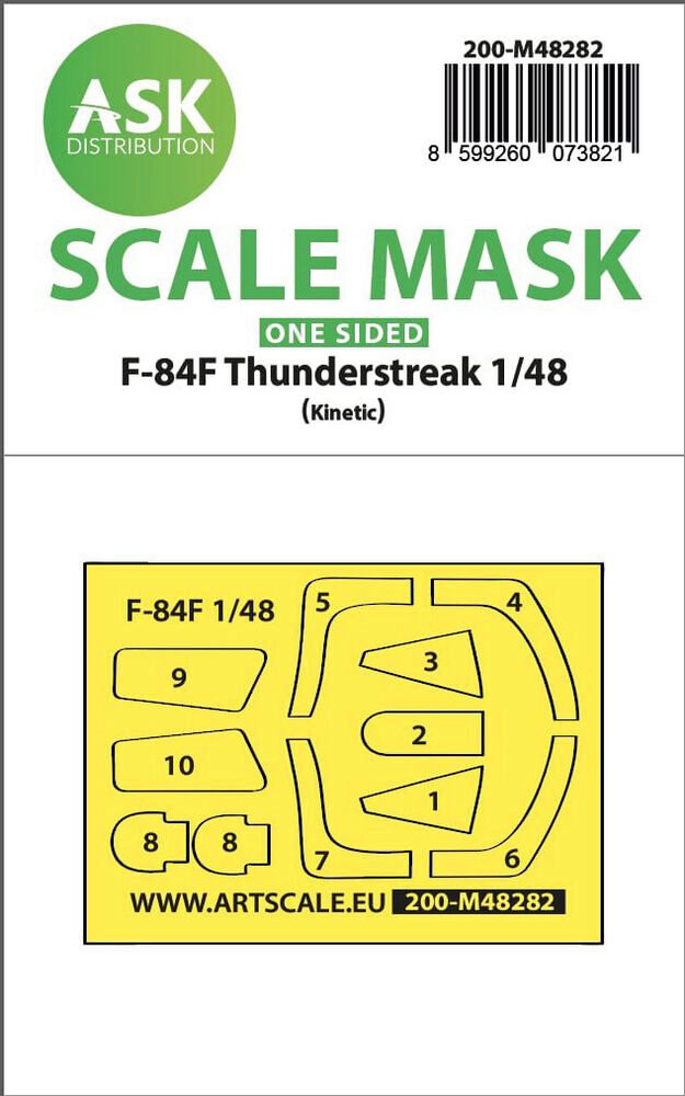 ASK 200-M48282 F-84F Thunderstreake one-sided express fit mask for Kinetic