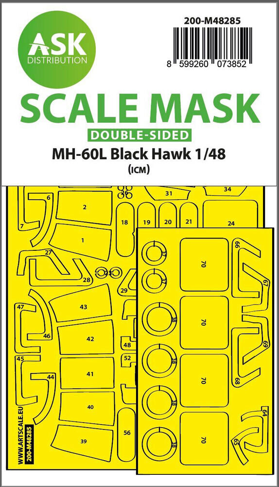 ASK 200-M48285 MH-60L Black Hawk double-sided express fit mask for ICM