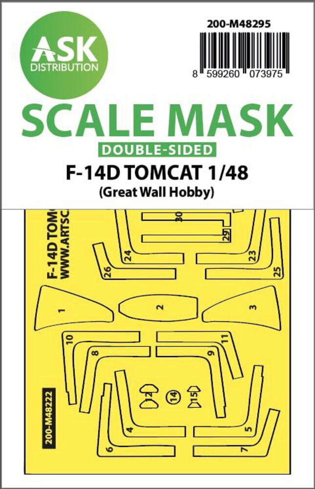 ASK 200-M48295 F-14D Tomcat double-sided express fit mask for Great Wall Hobby