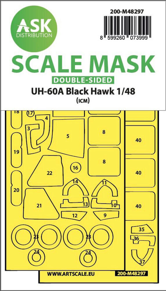 ASK 200-M48297 UH-60A Black Hawk double-sided express fit mask for ICM