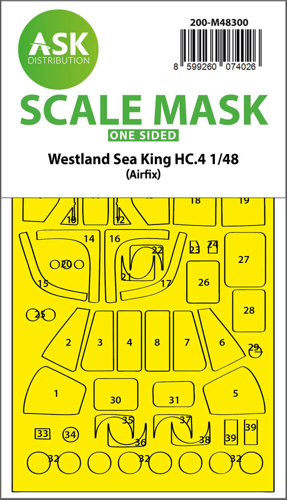 ASK 200-M48300 Westland Sea King HC.4 one-sided express fit mask for Airfix