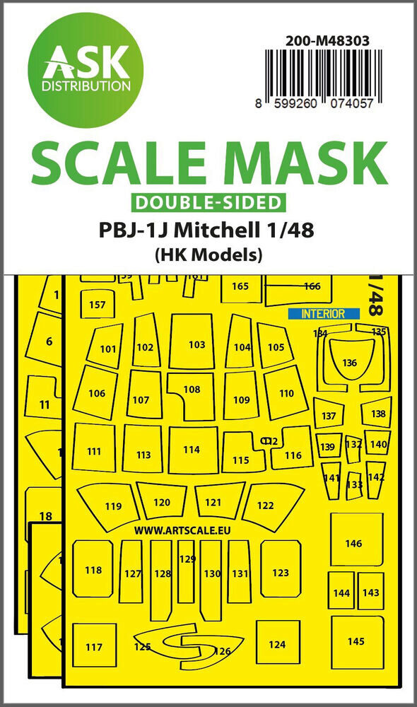 ASK 200-M48303 PBJ-1J Mitchell double-sided express fit mask for HK Models