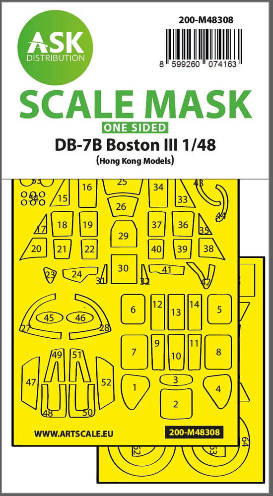 ASK 200-M48308 DB-7B Boston III one-sided express fit mask for HK Models