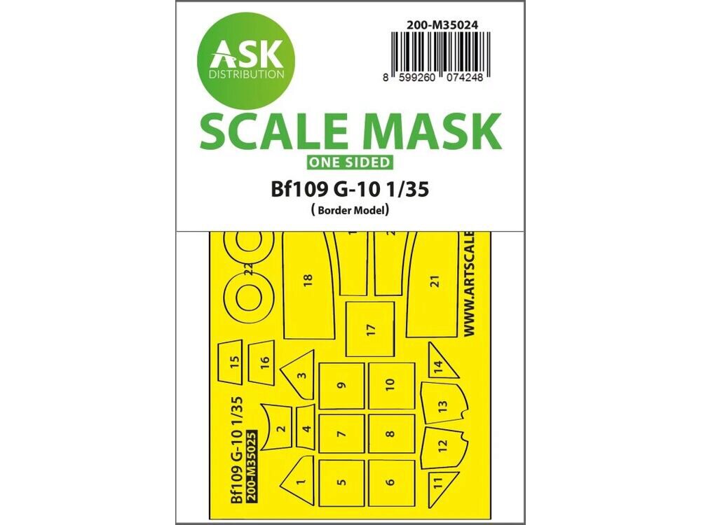 ASK 200-M35024 Messerschmitt Bf 109G-10 one-sided painting mask for Border Model